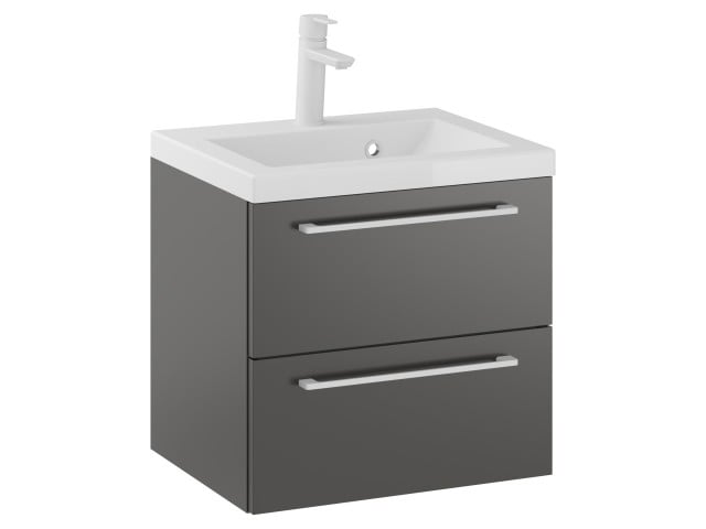 Szafka Wisząca Z Umywalką RON 50 cm - Titan Mat - Uchwyty Białe Matowe Szafka Wisząca Z Umywalką RON 50 cm - Titan Mat - Uchwyty Białe Matowe