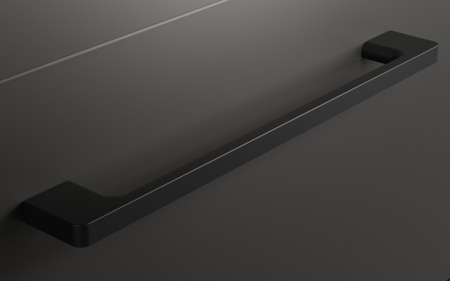 Szafka Wisząca Z Umywalką RON 60 cm - Titan Mat - Uchwyty Czarne Matowe