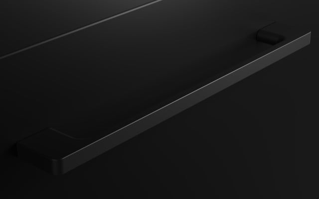 Szafka Wisząca Z Umywalką RON 90 cm D Lewa - Czarny Mat - Uchwyty Czarne Matowe