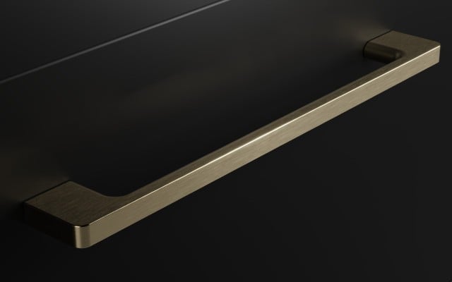 Szafka Wisząca Z Umywalką RON 120 cm D - Czarny Mat - Uchwyty Złote Szczotkowane