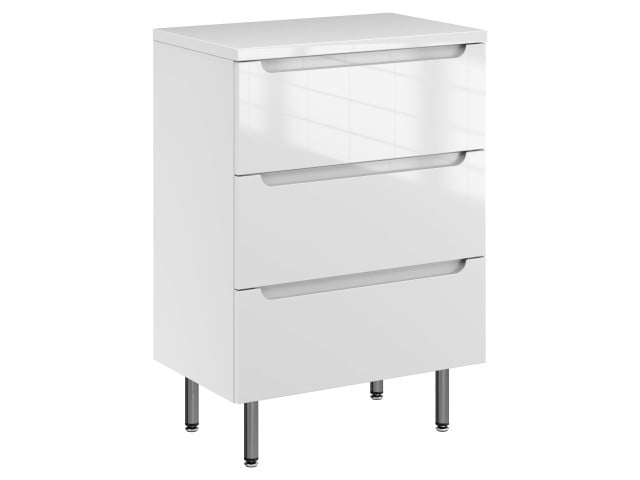 Szafka Stojąca Z Blatem ETH 60 cm - Biały Wysoki Połysk Szafka Stojąca Z Blatem ETH 60 cm - Biały Wysoki Połysk