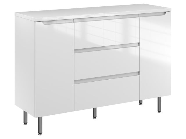 Szafka Stojąca Z Blatem ETH 120 cm D - Biały Wysoki Połysk Szafka Stojąca Z Blatem ETH 120 cm D - Biały Wysoki Połysk