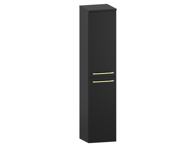 Słupek Łazienkowy RON 30 cm DK Prawy - Czarny Mat - Uchwyty Złote Szczotkowane