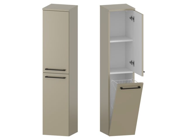 Słupek Łazienkowy RON 30 cm DK Prawy - Cappuccino Mat - Uchwyty Czarne Matowe Słupek Łazienkowy RON 30 cm DK Prawy - Cappuccino Mat - Uchwyty Czarne Matowe