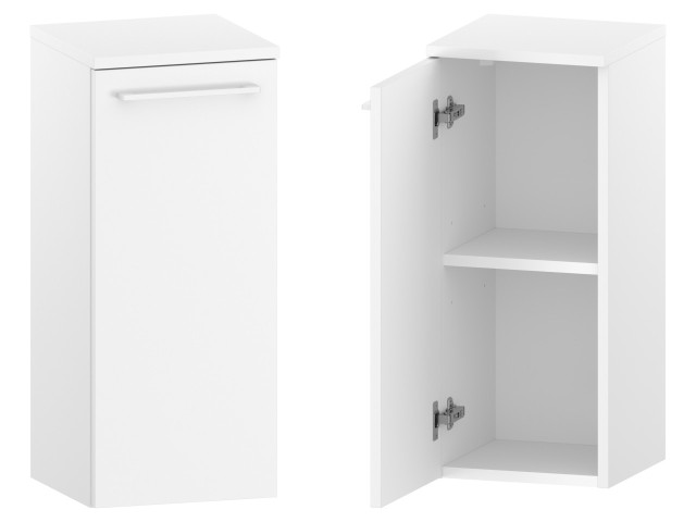 Słupek Łazienkowy RON 30 cm DD Lewy - Biały Mat - Uchwyty Białe Matowe Słupek Łazienkowy RON 30 cm DD Lewy - Biały Mat - Uchwyty Białe Matowe