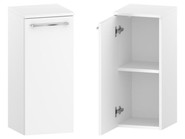 Słupek Łazienkowy RON 30 cm DD Lewy - Biały Mat - Uchwyty Chromowane Słupek Łazienkowy RON 30 cm DD Lewy - Biały Mat - Uchwyty Chromowane