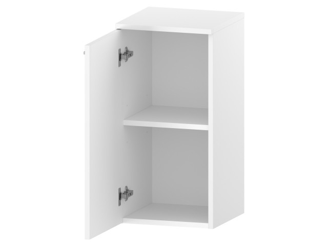 Słupek Łazienkowy RON 35 cm DD Lewy - Biały Mat - Uchwyty Chromowane