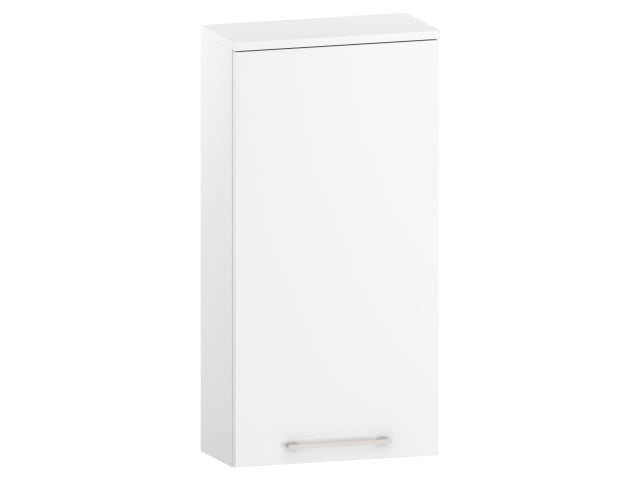 Szafka nad Pralkę RON 45 cm D90 Prawa - Biały Mat - Uchwyty Chromowane