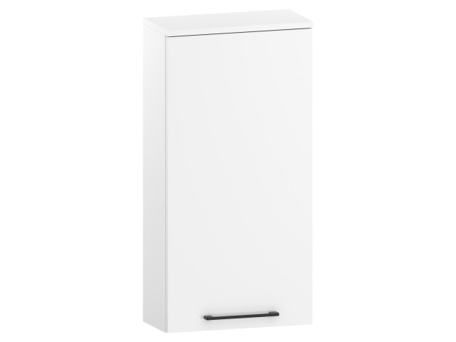 Szafka nad Pralkę RON 45 cm D90 Prawa - Biały Mat - Uchwyty Czarne Matowe