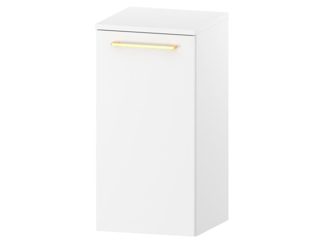 Słupek Łazienkowy RON 35 cm DD Lewy - Biały Mat - Uchwyty Złote Szczotkowane