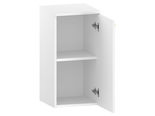 Słupek Łazienkowy RON 35 cm DD Prawy - Biały Mat - Uchwyty Złote Szczotkowane