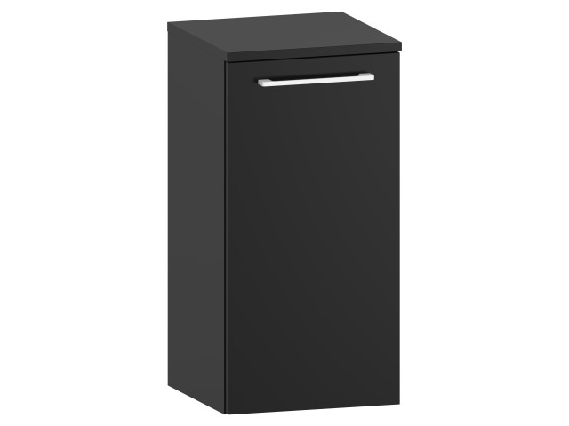 Słupek Łazienkowy RON 35 cm DD Prawy - Czarny Mat - Uchwyty Białe Matowe