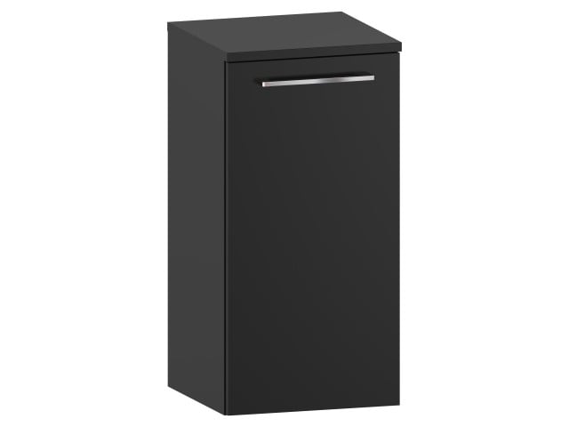Słupek Łazienkowy RON 35 cm DD Prawy - Czarny Mat - Uchwyty Chromowane