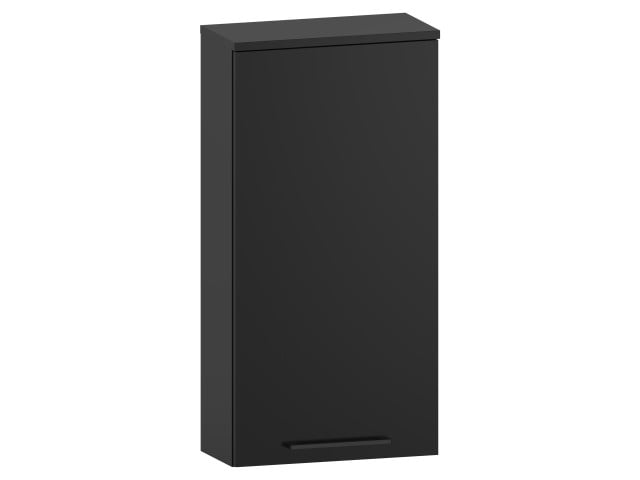 Szafka nad Pralkę RON 45 cm D90 Prawa - Czarny Mat - Uchwyty Czarne Matowe