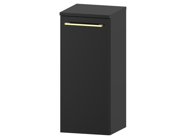 Słupek Łazienkowy RON 30 cm DD Lewy - Czarny Mat - Uchwyty Złote Szczotkowane