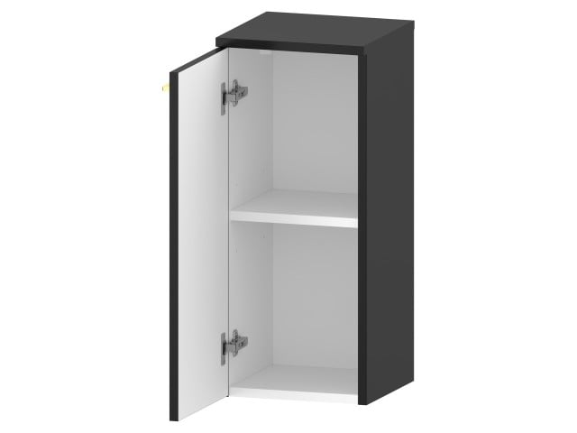 Słupek Łazienkowy RON 30 cm DD Lewy - Czarny Mat - Uchwyty Złote Szczotkowane