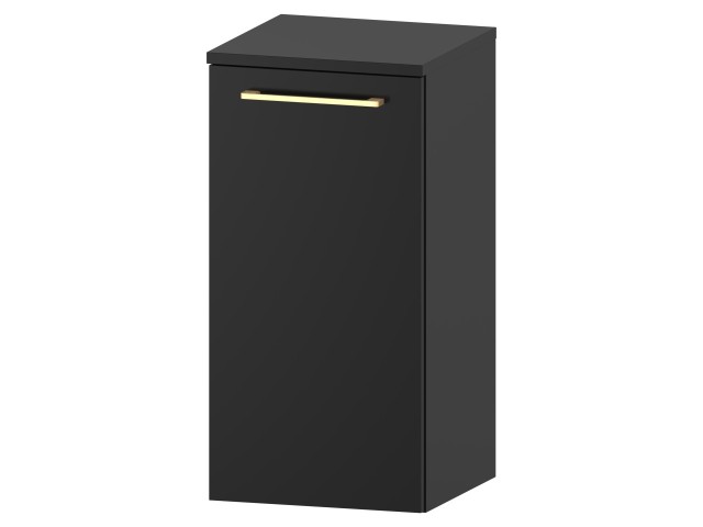 Słupek Łazienkowy RON 35 cm DD Lewy - Czarny Mat - Uchwyty Złote Szczotkowane