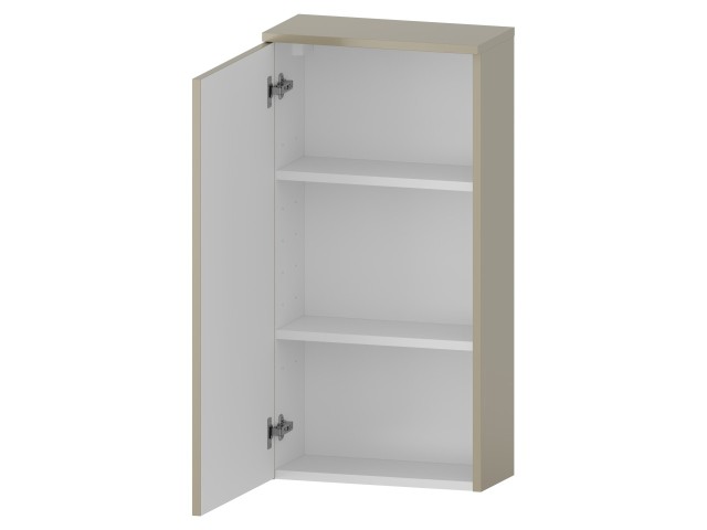 Szafka nad Pralkę RON 45 cm D90 Lewa - Cappuccino Mat - Uchwyty Białe Matowe