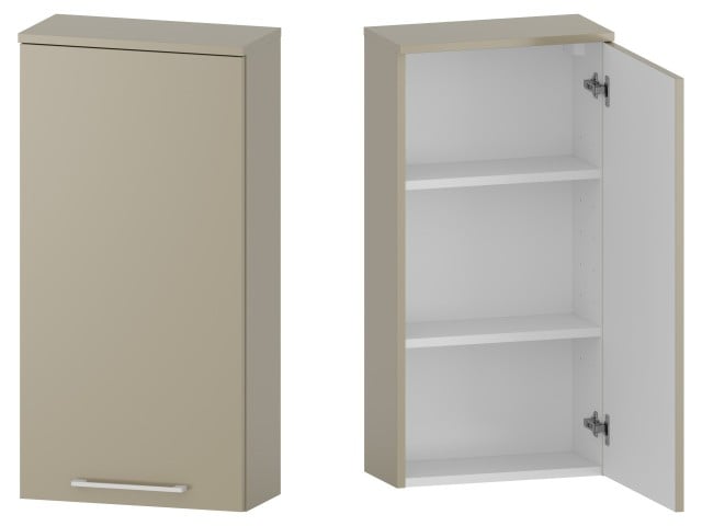 Szafka nad Pralkę RON 45 cm D90 Prawa - Cappuccino Mat - Uchwyty Białe Matowe Szafka nad Pralkę RON 45 cm D90 Prawa - Cappuccino Mat - Uchwyty Białe Matowe