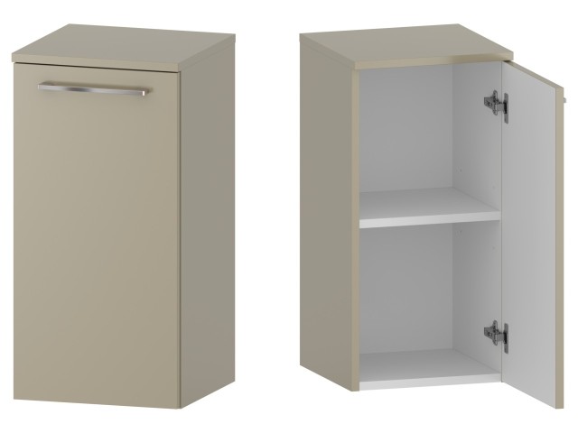 Słupek Łazienkowy RON 35 cm DD Prawy - Cappuccino Mat - Uchwyty Chromowane Słupek Łazienkowy RON 35 cm DD Prawy - Cappuccino Mat - Uchwyty Chromowane