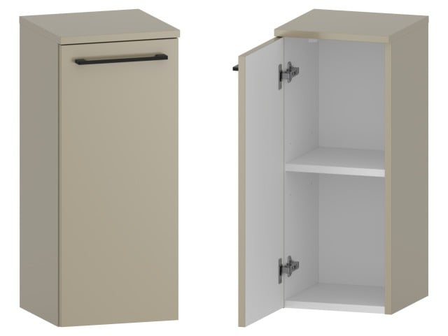 Słupek Łazienkowy RON 30 cm DD Lewy - Cappuccino Mat - Uchwyty Czarne Matowe