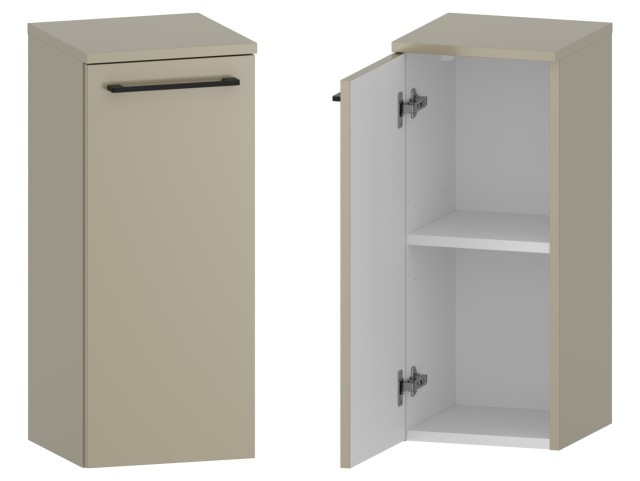 Słupek Łazienkowy RON 30 cm DD Lewy - Cappuccino Mat - Uchwyty Czarne Matowe Słupek Łazienkowy RON 30 cm DD Lewy - Cappuccino Mat - Uchwyty Czarne Matowe