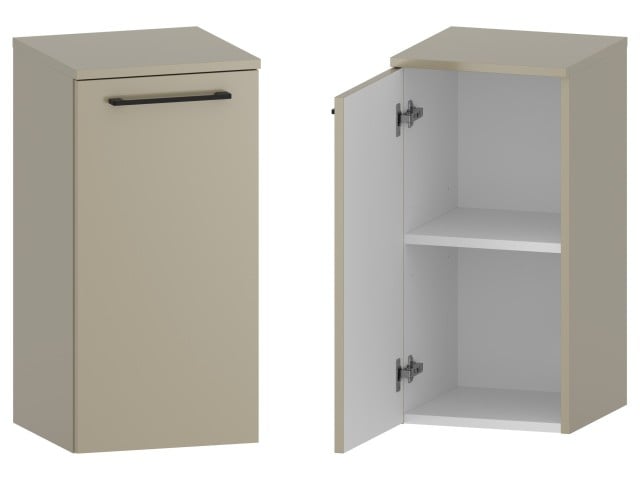 Słupek Łazienkowy RON 35 cm DD Lewy - Cappuccino Mat - Uchwyty Czarne Matowe Słupek Łazienkowy RON 35 cm DD Lewy - Cappuccino Mat - Uchwyty Czarne Matowe