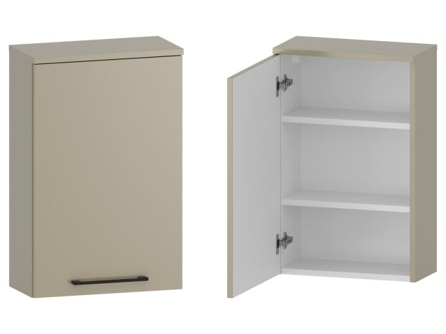 Szafka nad Pralkę RON 45 cm D Lewa - Cappuccino Mat - Uchwyty Czarne Matowe Szafka nad Pralkę RON 45 cm D Lewa - Cappuccino Mat - Uchwyty Czarne Matowe