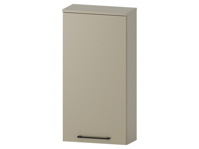 Szafka nad Pralkę RON 45 cm D90 Lewa - Cappuccino Mat - Uchwyty Czarne Matowe