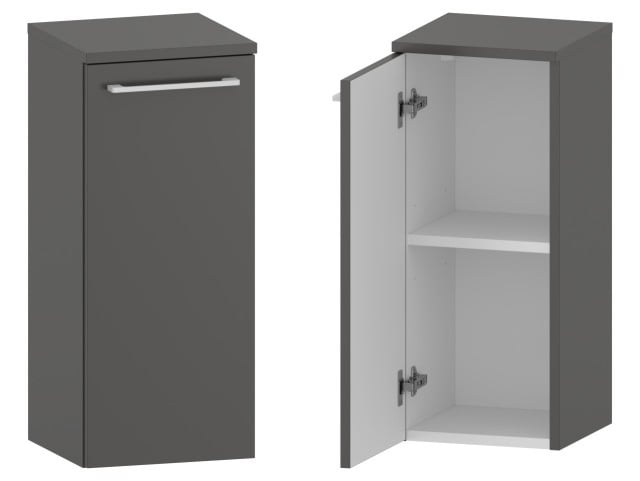 Słupek Łazienkowy RON 30 cm DD Lewy - Titan Mat - Uchwyty Białe Matowe