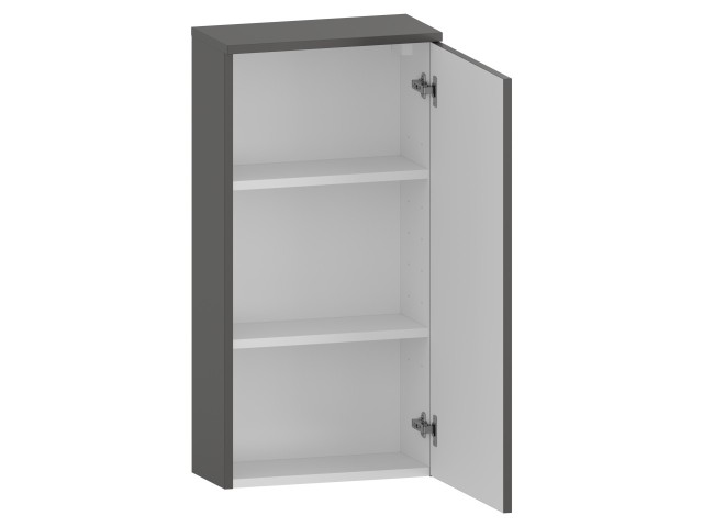 Szafka nad Pralkę RON 45 cm D90 Prawa - Titan Mat - Uchwyty Białe Matowe