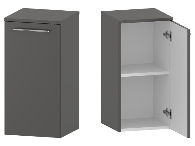 Słupek Łazienkowy RON 35 cm DD Prawy - Titan Mat - Uchwyty Chromowane Słupek Łazienkowy RON 35 cm DD Prawy - Titan Mat - Uchwyty Chromowane