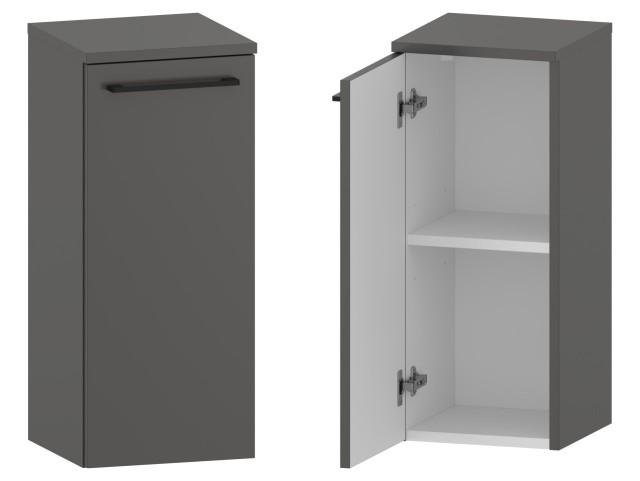 Słupek Łazienkowy RON 30 cm DD Lewy - Titan Mat - Uchwyty Czarne Matowe