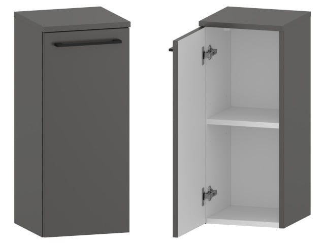 Słupek Łazienkowy RON 30 cm DD Lewy - Titan Mat - Uchwyty Czarne Matowe Słupek Łazienkowy RON 30 cm DD Lewy - Titan Mat - Uchwyty Czarne Matowe