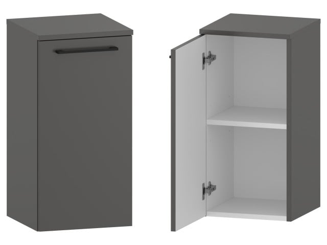 Słupek Łazienkowy RON 35 cm DD Lewy - Titan Mat - Uchwyty Czarne Matowe Słupek Łazienkowy RON 35 cm DD Lewy - Titan Mat - Uchwyty Czarne Matowe