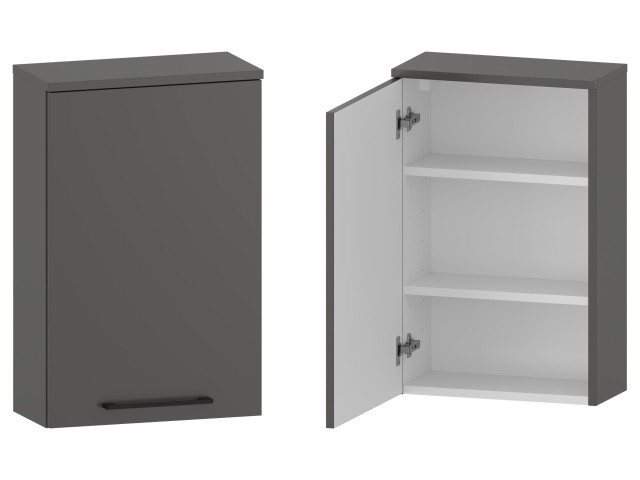 Szafka nad Pralkę RON 45 cm D Lewa - Titan Mat - Uchwyty Czarne Matowe Szafka nad Pralkę RON 45 cm D Lewa - Titan Mat - Uchwyty Czarne Matowe