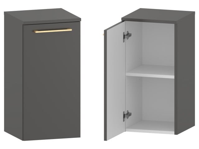 Słupek Łazienkowy RON 35 cm DD Lewy - Titan Mat - Uchwyty Złote Szczotkowane