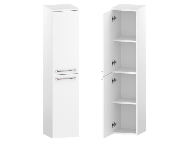 Słupek Łazienkowy RON 30 cm 2D Lewy - Biały Mat - Uchwyty Chromowane