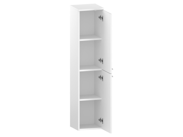 Słupek Łazienkowy RON 30 cm 2D Prawy - Biały Mat - Uchwyty Chromowane