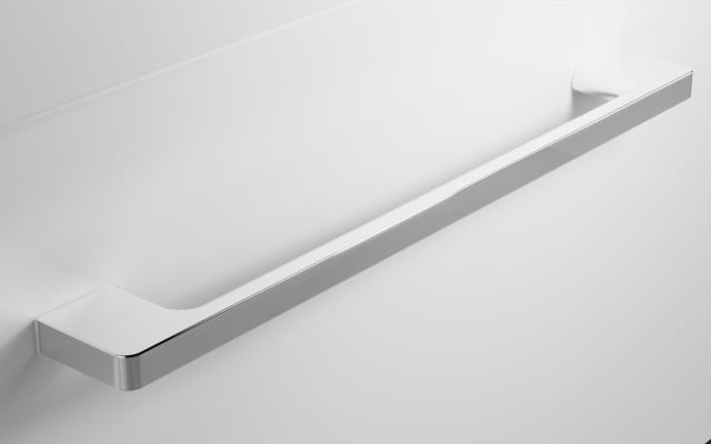 Słupek Łazienkowy RON 35 cm 2D Prawy - Biały Mat - Uchwyty Chromowane