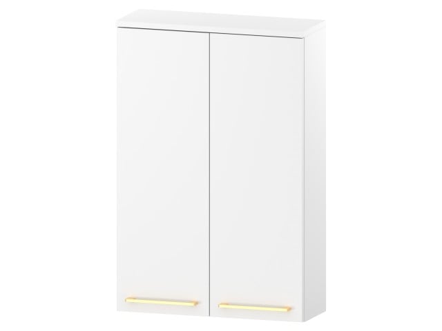 Szafka nad Pralkę RON 60 cm 2D90 - Biały Mat - Uchwyty Złote Szczotkowane