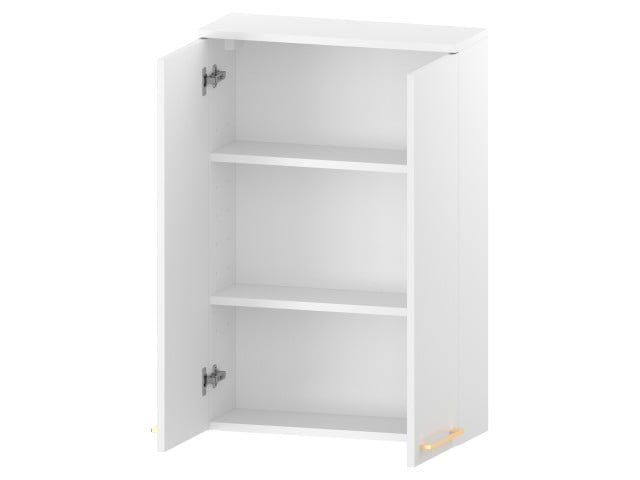 Szafka nad Pralkę RON 60 cm 2D90 - Biały Mat - Uchwyty Złote Szczotkowane