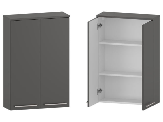 Szafka nad Pralkę RON 60 cm 2D90 - Titan Mat - Uchwyty Chromowane Szafka nad Pralkę RON 60 cm 2D90 - Titan Mat - Uchwyty Chromowane