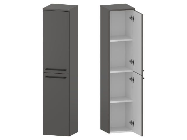 Słupek Łazienkowy RON 30 cm 2D Prawy - Titan Mat - Uchwyty Czarne Matowe Słupek Łazienkowy RON 30 cm 2D Prawy - Titan Mat - Uchwyty Czarne Matowe