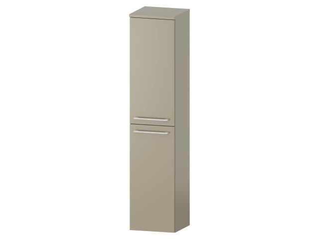 Słupek Łazienkowy RON 30 cm 2D Lewy - Cappuccino Mat - Uchwyty Białe Matowe