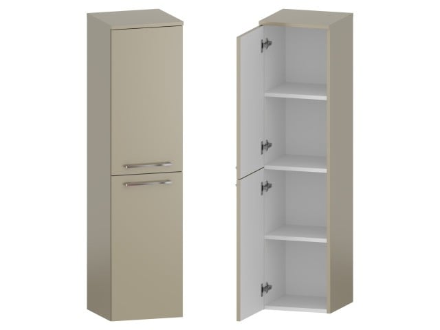 Słupek Łazienkowy RON 35 cm 2D Lewy - Cappuccino Mat - Uchwyty Chromowane