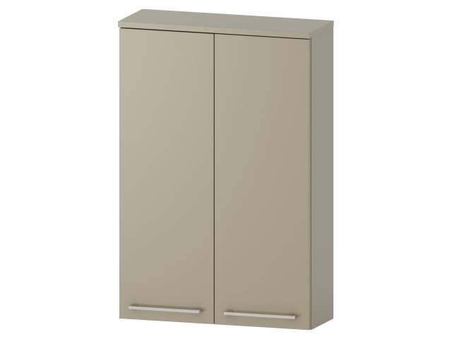 Szafka nad Pralkę RON 60 cm 2D90 - Cappuccino Mat - Uchwyty Chromowane
