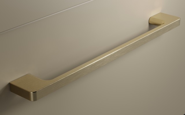 Słupek Łazienkowy RON 30 cm 2D Prawy - Cappuccino Mat - Uchwyty Złote Szczotkowane