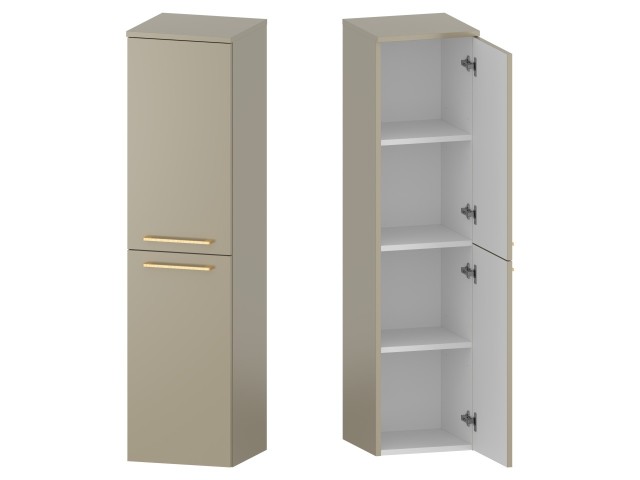 Słupek Łazienkowy RON 35 cm 2D Prawy - Cappuccino Mat - Uchwyty Złote Szczotkowane Słupek Łazienkowy RON 35 cm 2D Prawy - Cappuccino Mat - Uchwyty Złote Szczotkowane