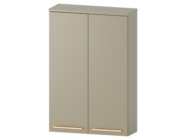 Szafka nad Pralkę RON 60 cm 2D90 - Cappuccino Mat - Uchwyty Złote Szczotkowane
